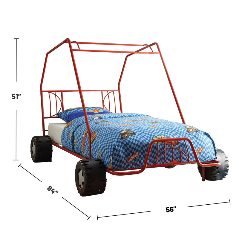 Lit standard voiture Henault par Zoomie Kids, Rouge