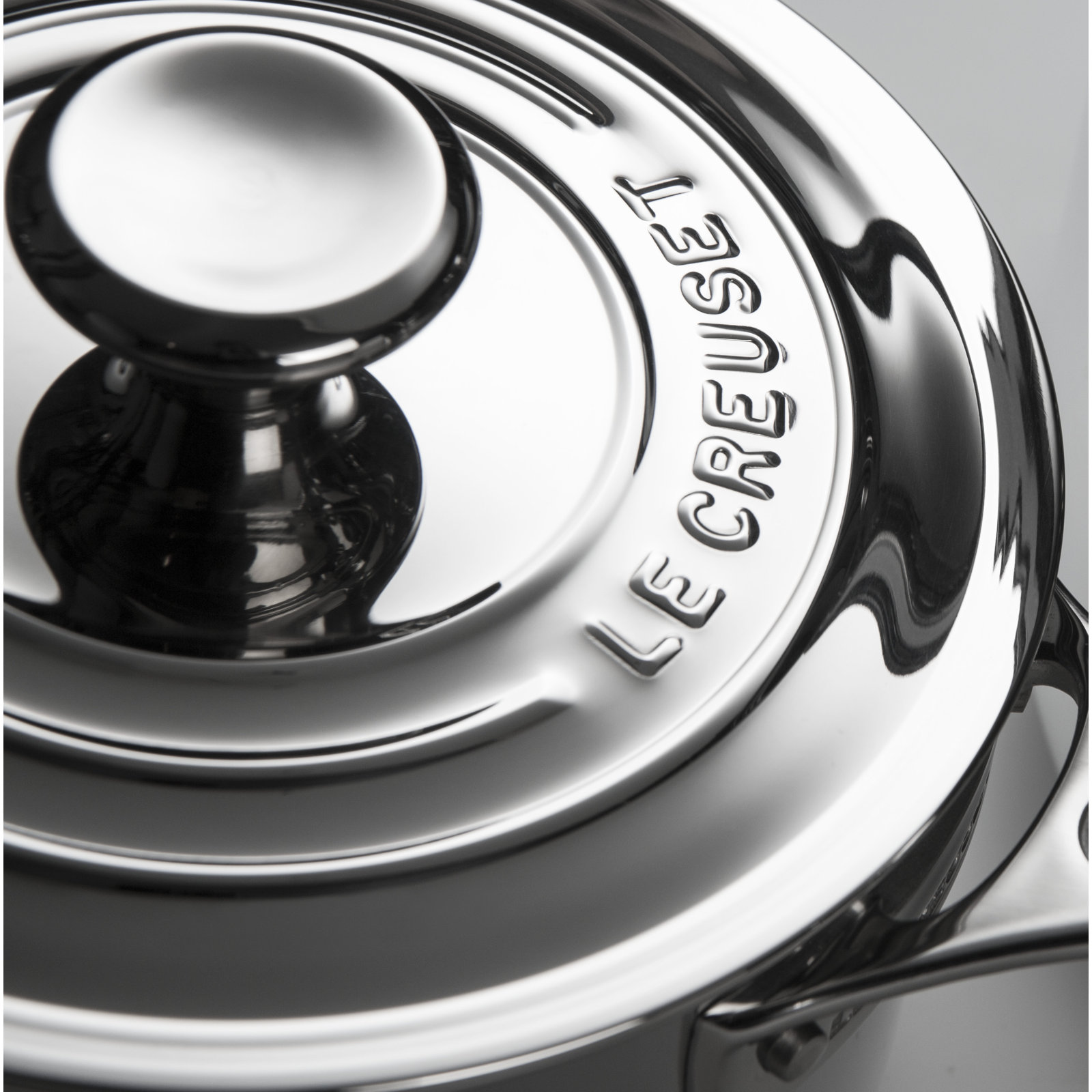Le Creuset Stainless Steel Saucepan with Lid, 3 qt.