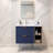36'' Blue Modern Wall Mounted Single Bathroom Vanity Set