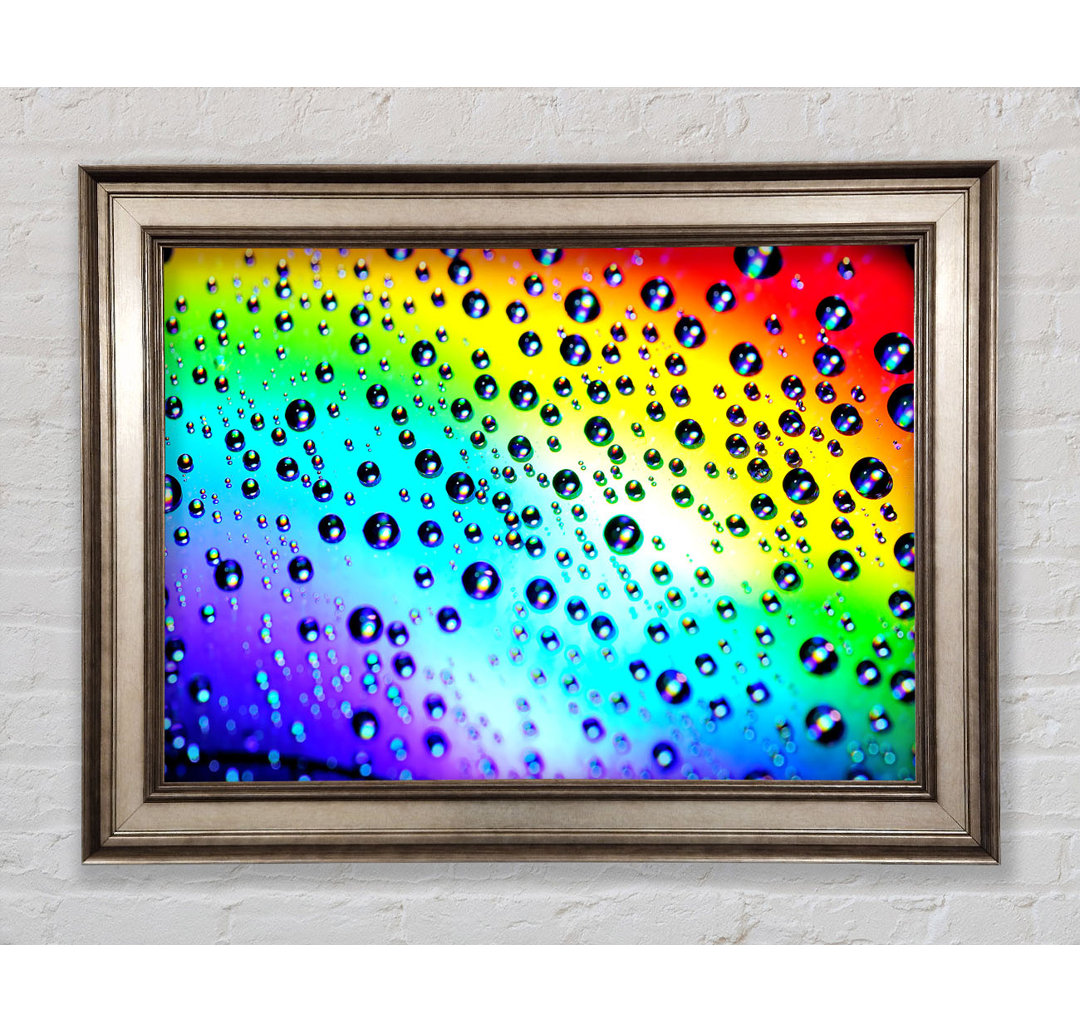 Gerahmtes Wandbild Rainbow Raindrops