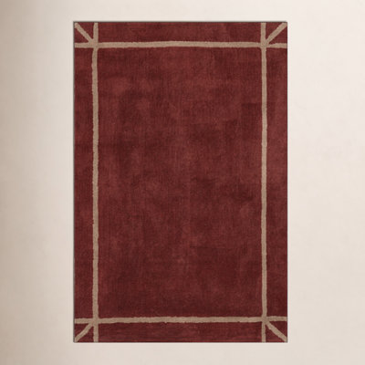 Bordered Hand-Woven Rug