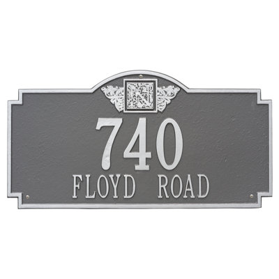 Monogram 2-Line Wall Address Plaque