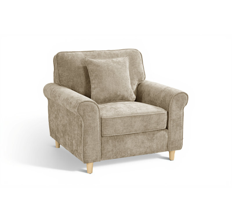 Alexxes Upholstered Armchair, Beige