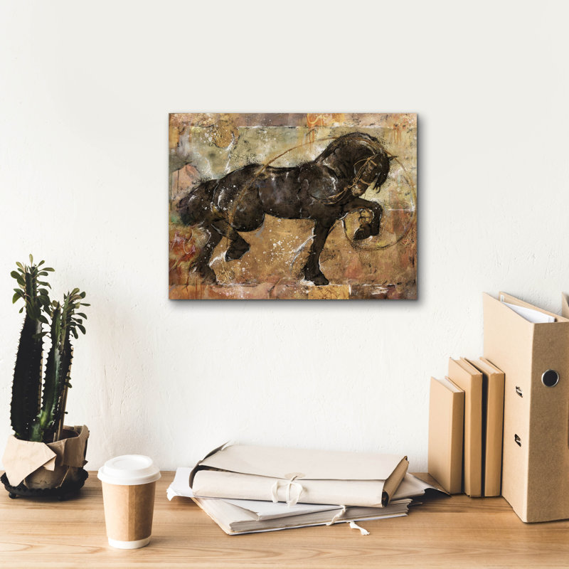 «Fibonacci Horse» par Marta Wiley, art mural sur toile, H 12 po x l 16 po x P 0,75 po