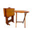 Plateaux pliants avec support de rangement, bois massif, miel, pour plusieurs occasions, table 4 et, pratique