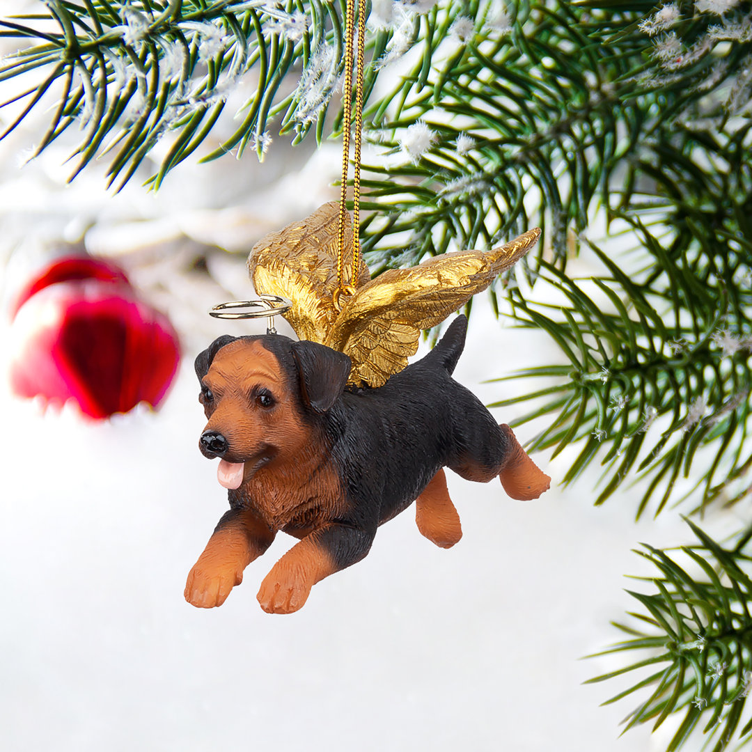 Honor the Pooch Rottweiler Holiday Dog Angel Ornament Design Toscano