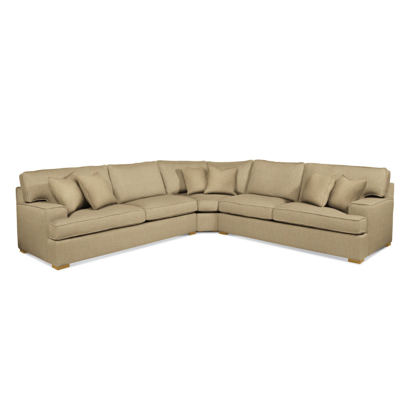Sadie 3-Piece Upholstered Sectional, Elite Sand; 0321-74, Frost White