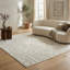 Tapis intérieur crème / beige à motif géométrique crème / beige 8 pi x 10 pi (7 pi 10 po x 10 pi) Tapis de salon, chambre à coucher, salle à manger et cuisine-1844035248