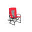 Chaise de camping rouge pour pelouse - Réalisateurs pliants portables avec table d'appoint pour pique-nique sportif