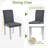 5 Piece Wooden Dining Table Set, Kitchen Table Set with a Square Table and 4 Upholstered Chairs, Wooden Dining Room Table with Crystal Decoration and Chairs Set for Kitchen, Dining Room