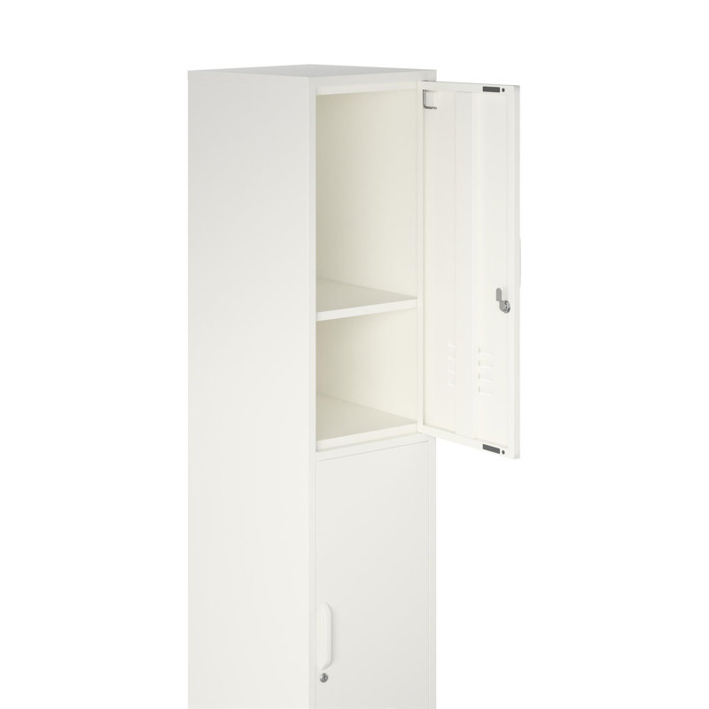 Armoire d'appoint haute 2 portes Gioia, Blanc doux