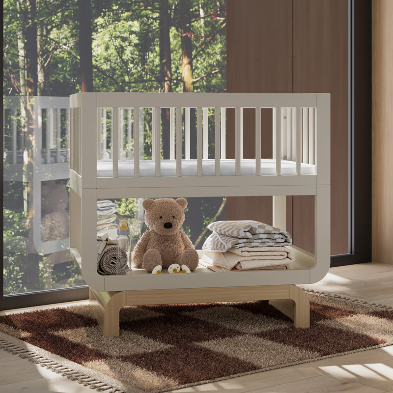 Santorini Deluxe Convertible Bassinet, Frosted Oat/Driftwood