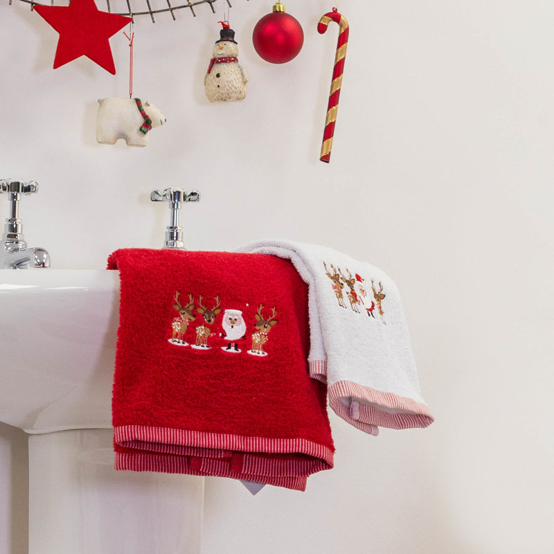 Kian Christmas Hand Towel Set 2pc