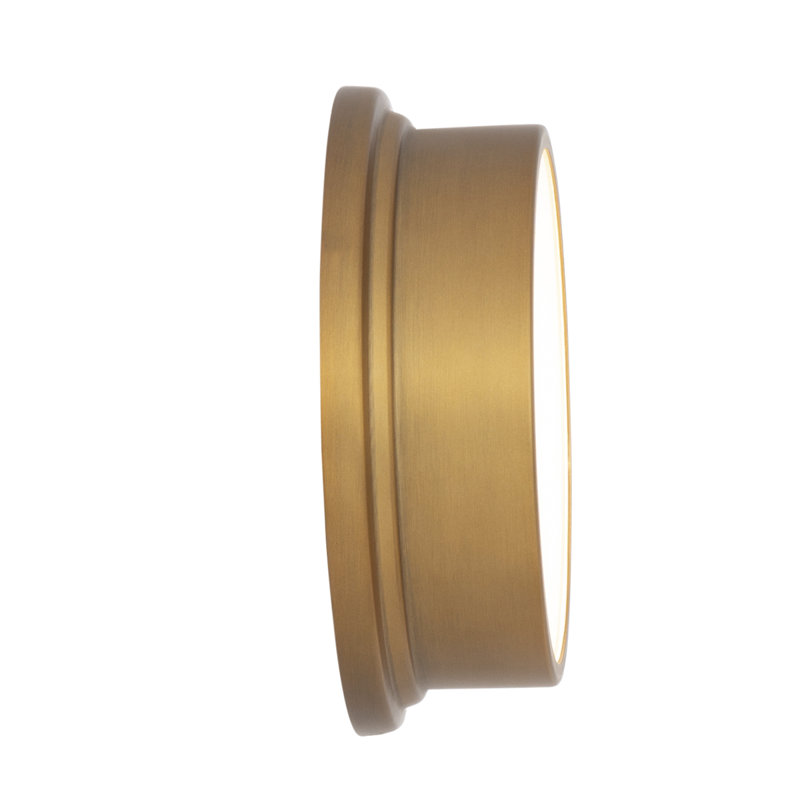 Campa 1 - Light LED Flush Mount, 2.5" H x 8" W x 8" D, Aged Brass