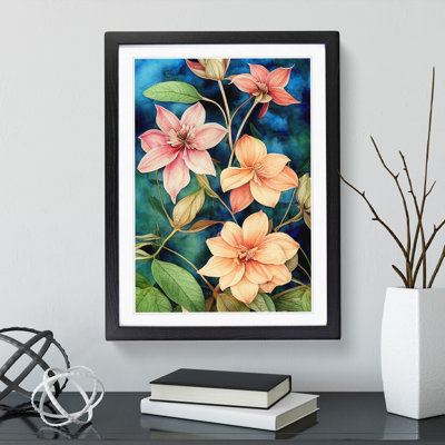 Stunning Watercolour Flowers No.1 - Single Picture Frame Painting
