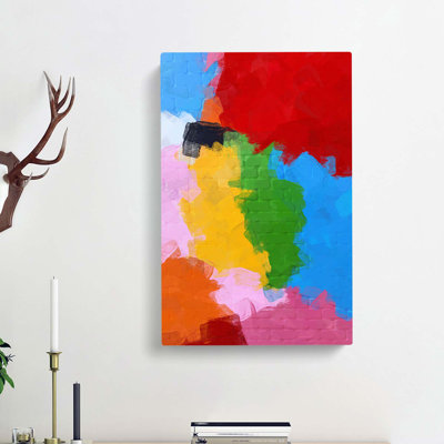 Blocks of Colour in Abstract - Wrapped Canvas