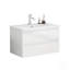 Meuble-lavabo de 31,5 po avec lavabo combiné, armoire avec 2 grands tiroirs, système de fermeture en douceur, 2 grands tiroirs, conception sans poignée, assemblage facile-224789882