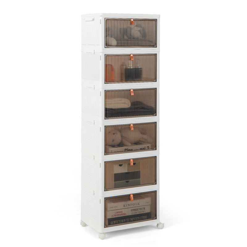 6 Pair Stackable Shoe Storage Box