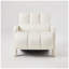 Chaise d'appoint moderne rembourrée en lin beige avec structure en bois de pin pour le salon-1615796559