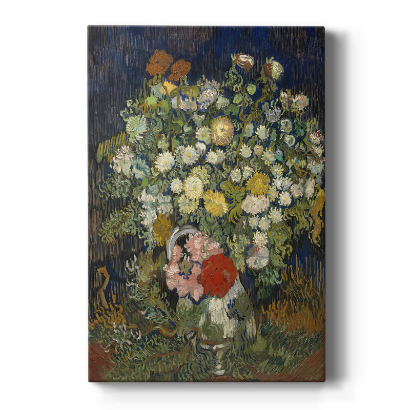 Bouquet de fleurs dans un vase - toile tendue par Vincent Van Gogh, 18 x 27