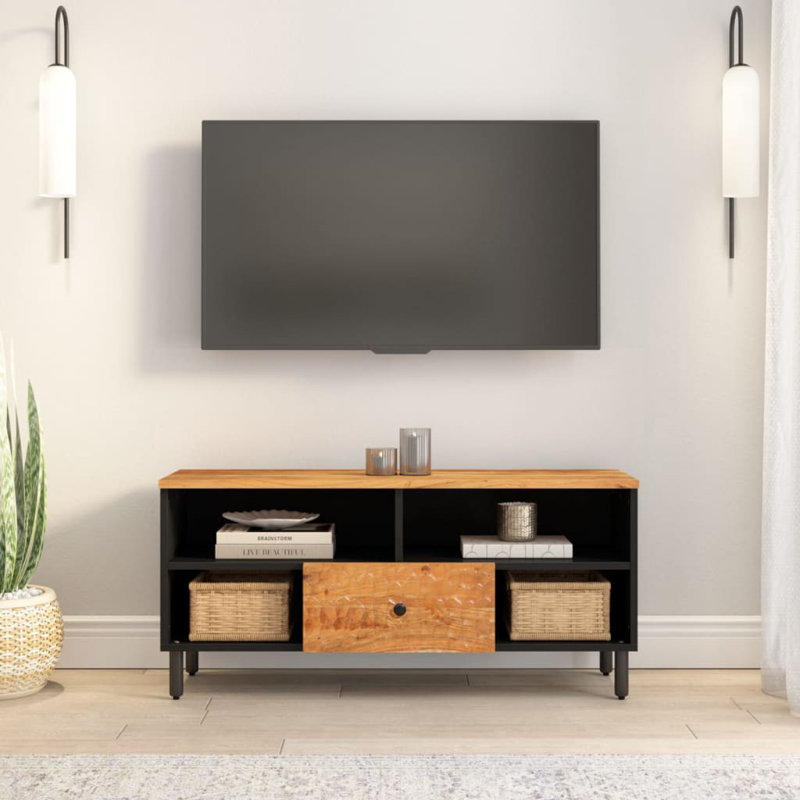 Belchers TV Stand for TVs up to 42", Black/Brown