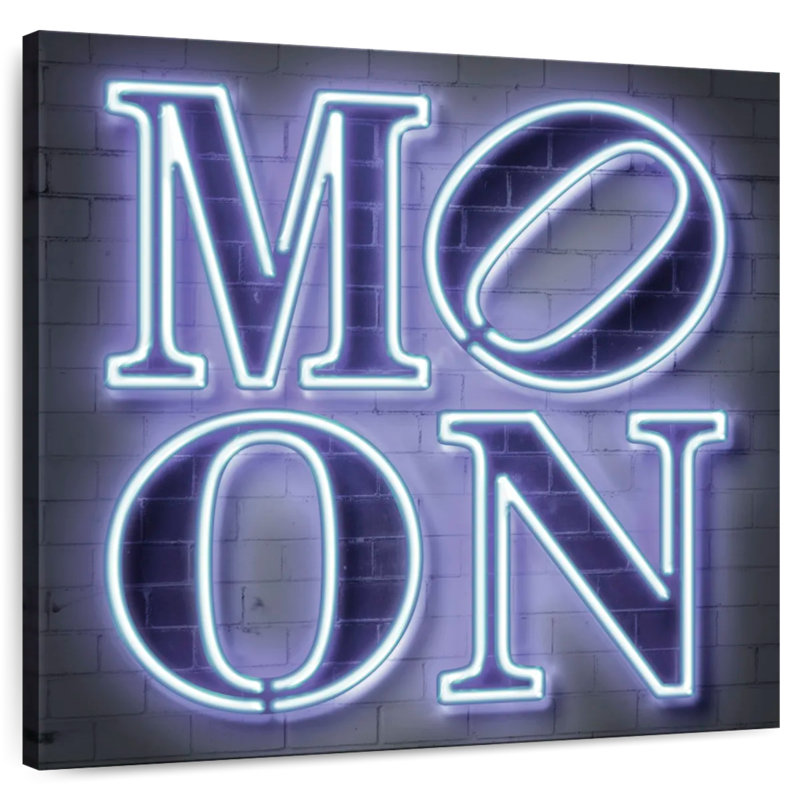 Neon Moon, 39" H x 39" W