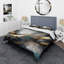 Ensemble de housse de couette en microfibre / polyester Shapes And Lines Abstract Marble II-1716986646