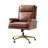 Heeg Transitional High-Back Genuine Leather Executive Office Chair with Nailhead Trim and Tilting Function-117302344