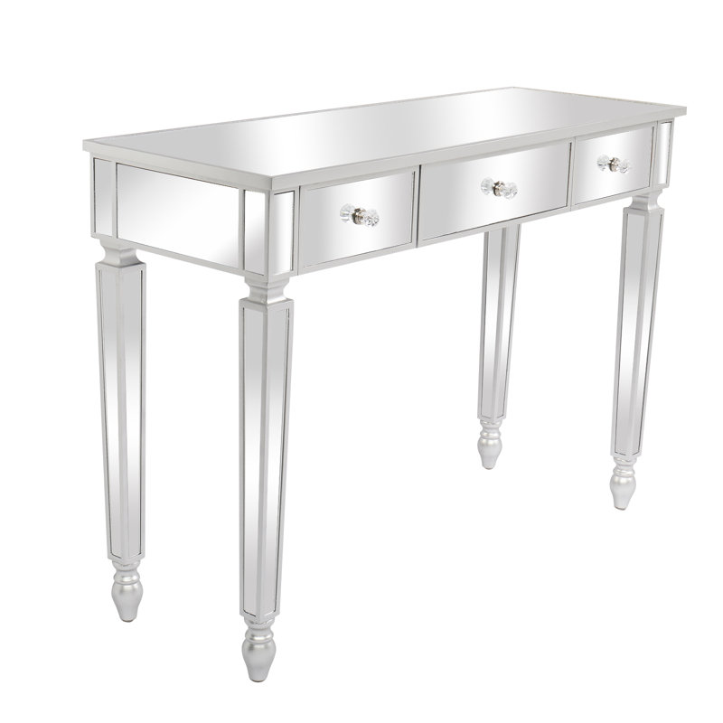 Console à miroir avec trois tiroirs