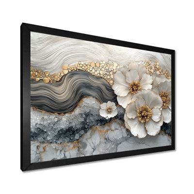 «Poppies River On Golden Crys Tal River», art mural sur toile coquelicots