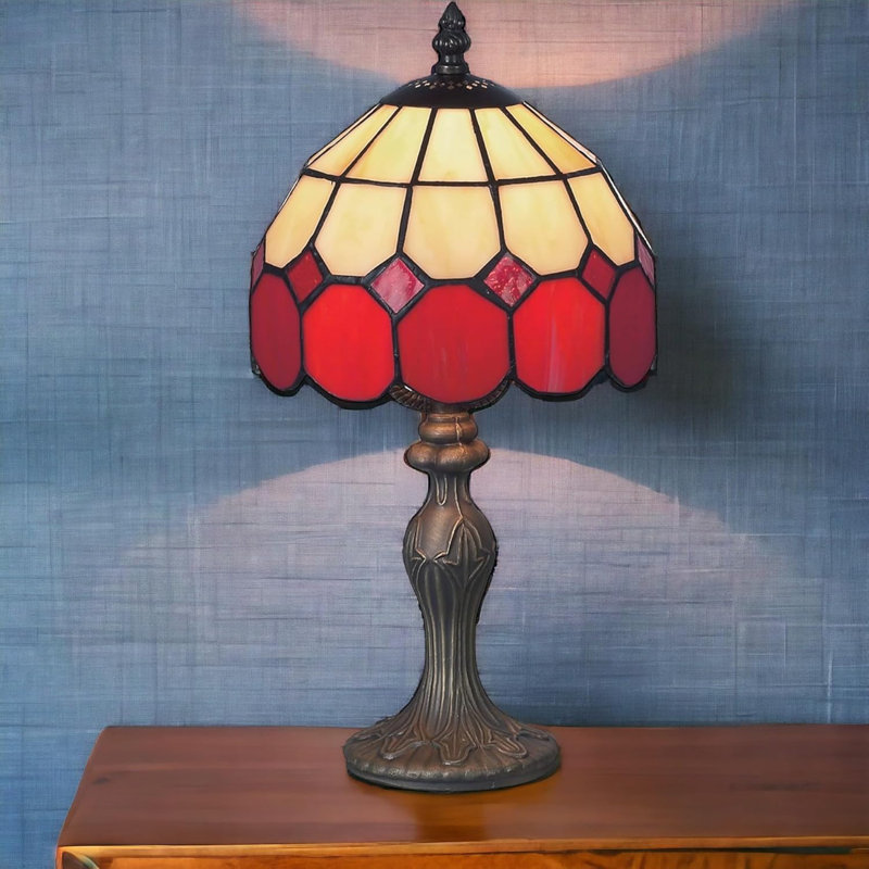 Springport Table Lamp, Beige/Red
