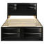 Grand lit de rangement noir Jazz