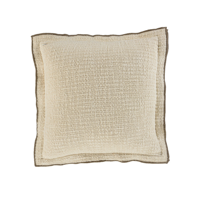 Coussin décoratif en coton / polyester, Polyester, Naturel