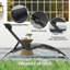Chaise longue de patio inclinable avec dossier réglable, noir