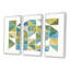 «Geometric Green Triangle I», ensemble d'art mural encadré moderne sur toile Mid-Century-72043134-72044123