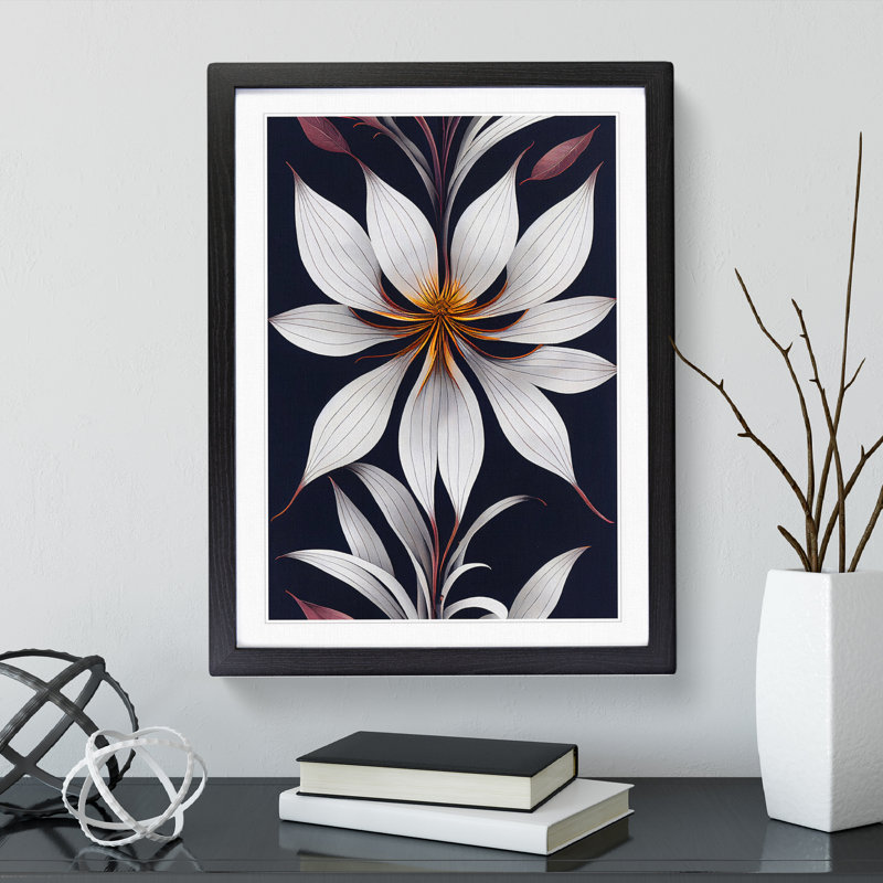 Flower From Within - Wall Art, Black Framed, 64cm H x 46cm W x 2cm D