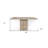 Weisinger Square Gathering Dining Table In Mango Wood With Brushed Ivory Finish On A Pedestal Base