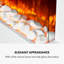 Studio Klarstein 93cm W White Electric Fireplace