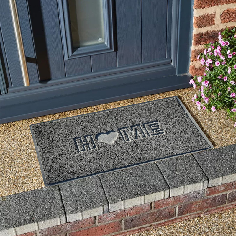 Non-Slip Indoor / Outdoor Doormat, Grey, 60cm W x 90cm L