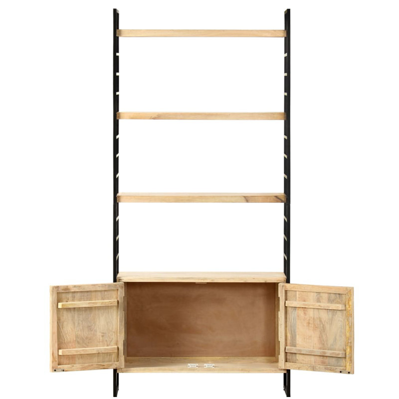 Actaeon 180 cm H x 80 cm W Steel and Iron Etagere Bookcase, Beige