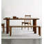 Table de salle à manger rectangulaire en bois massif de style rétro nordique-110828691