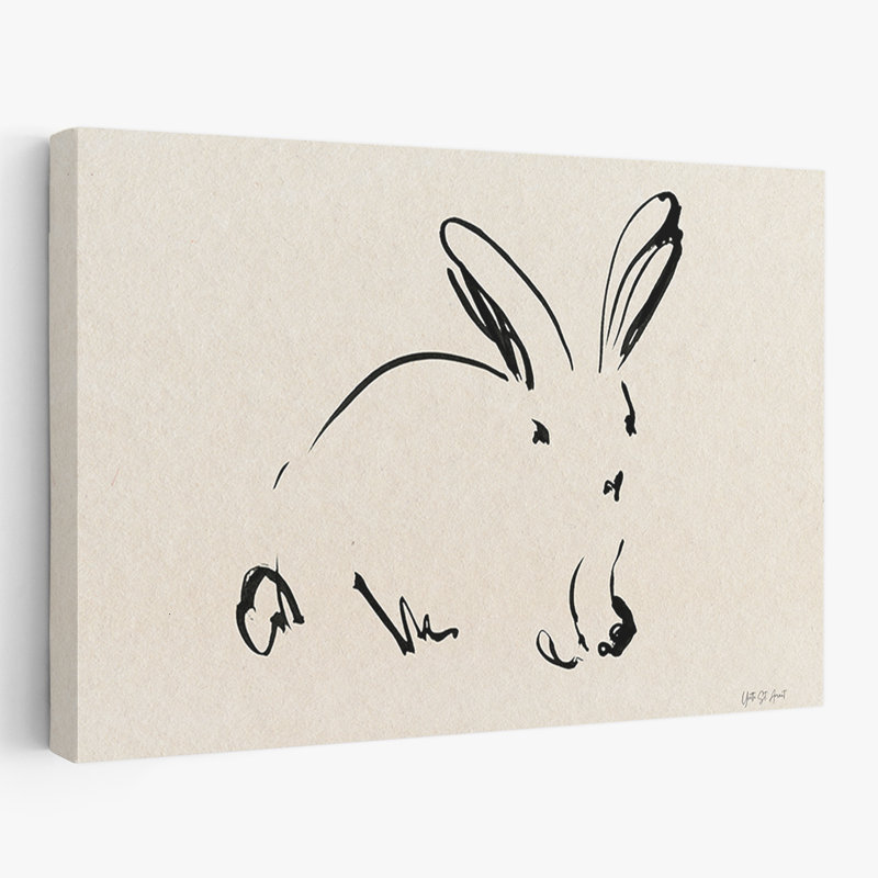 Animaux - Lapin illustratif I, H 16 po x l 24 po