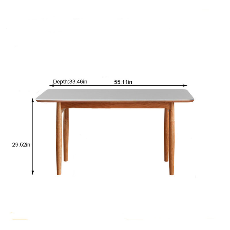 Table de salle à manger Kittie 33,46 W, Gris, H 29,52 po x L 55,11 po x l 33,46 po