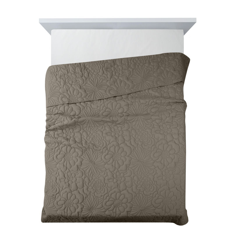 Chaparosa Polyester Bedspread, W220 x L240cm, Dark Beige
