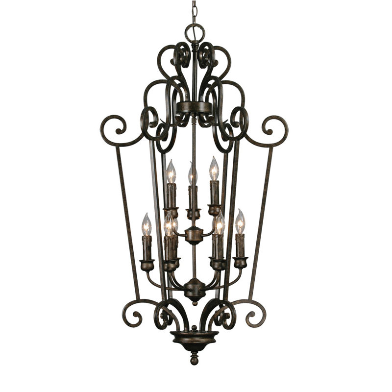 Luminaire suspendu unique à 9 lumières Anaeli