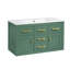 Meuble-lavabo mural de 91 cm (36 po) avec lavabo en céramique