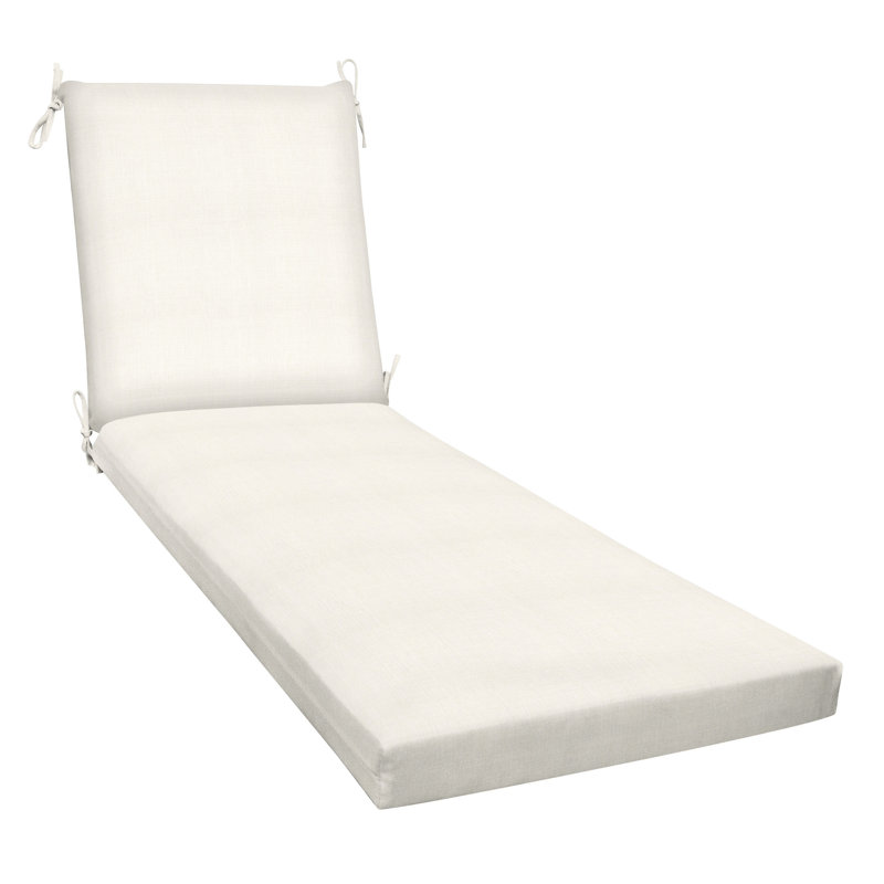 Outdoor Chaise Lounge Cushion – Weather-Resistant, Reversible, Plush Comfort - Basics by Wayfair™, Buff, 70" L x 21.5" W