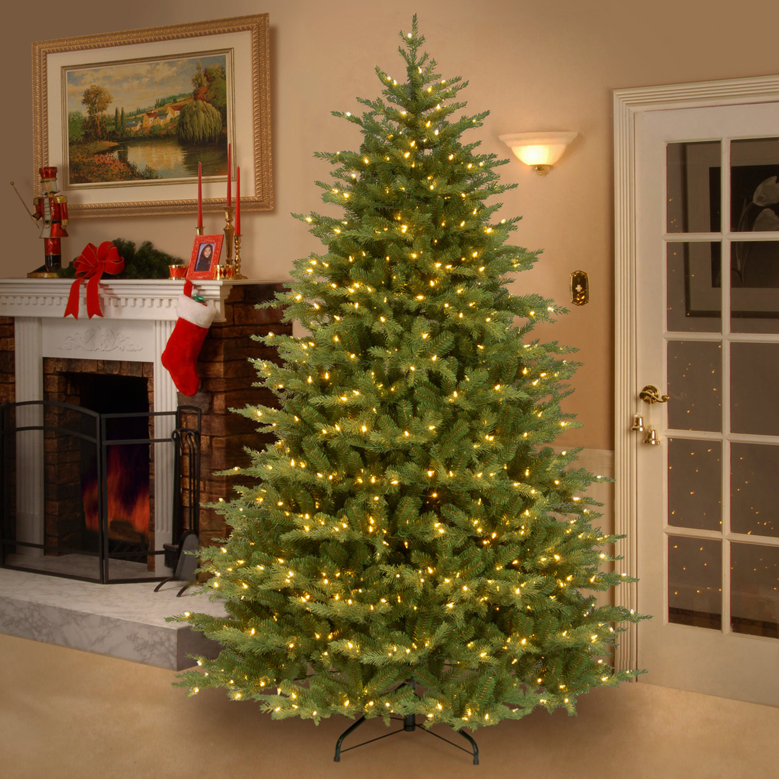 Latrae Pre-Lit Nordic Spruce Christmas Tree, 9'