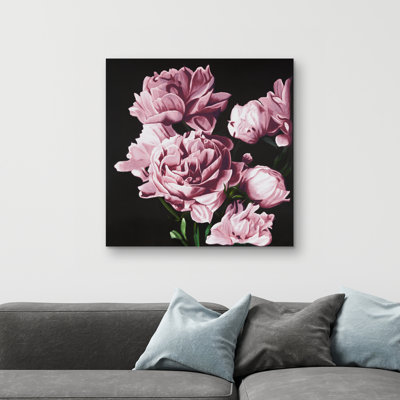 peonies - 32"x32" art on canvas