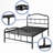 Rinalds 14" Metal Twin XL Bed with Headboard & Footboard-187457512